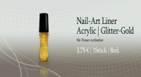 Acrylic Nailart-Liner GLITTER-GOLD 8ml