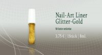 Nailart Liner Glitter Gold 8ml