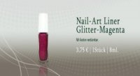 Nailart Liner Glitter Magenta 8ml
