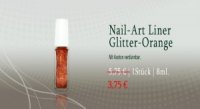 Nailart Liner Glitter Orange 8ml