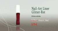 Nailart Liner Glitter Rot 8ml