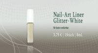 Nailart Liner Glitter White 8ml